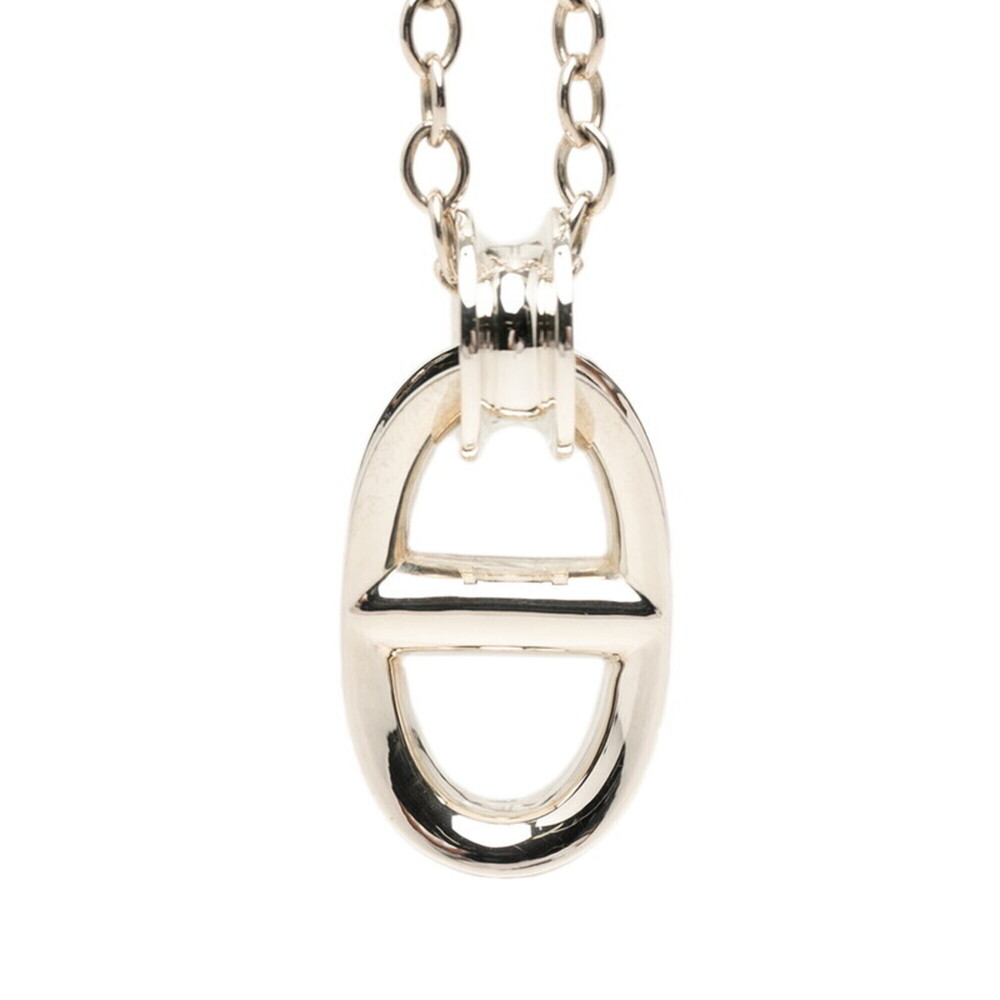 HERMES Silver Necklace